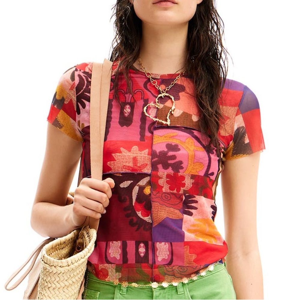DESIGUAL Puzzle Graphic T-Shirt